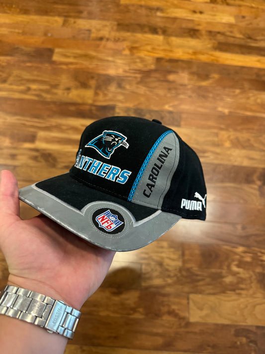 00s Carolina Panthers Puma Spell Out Hat (OS)