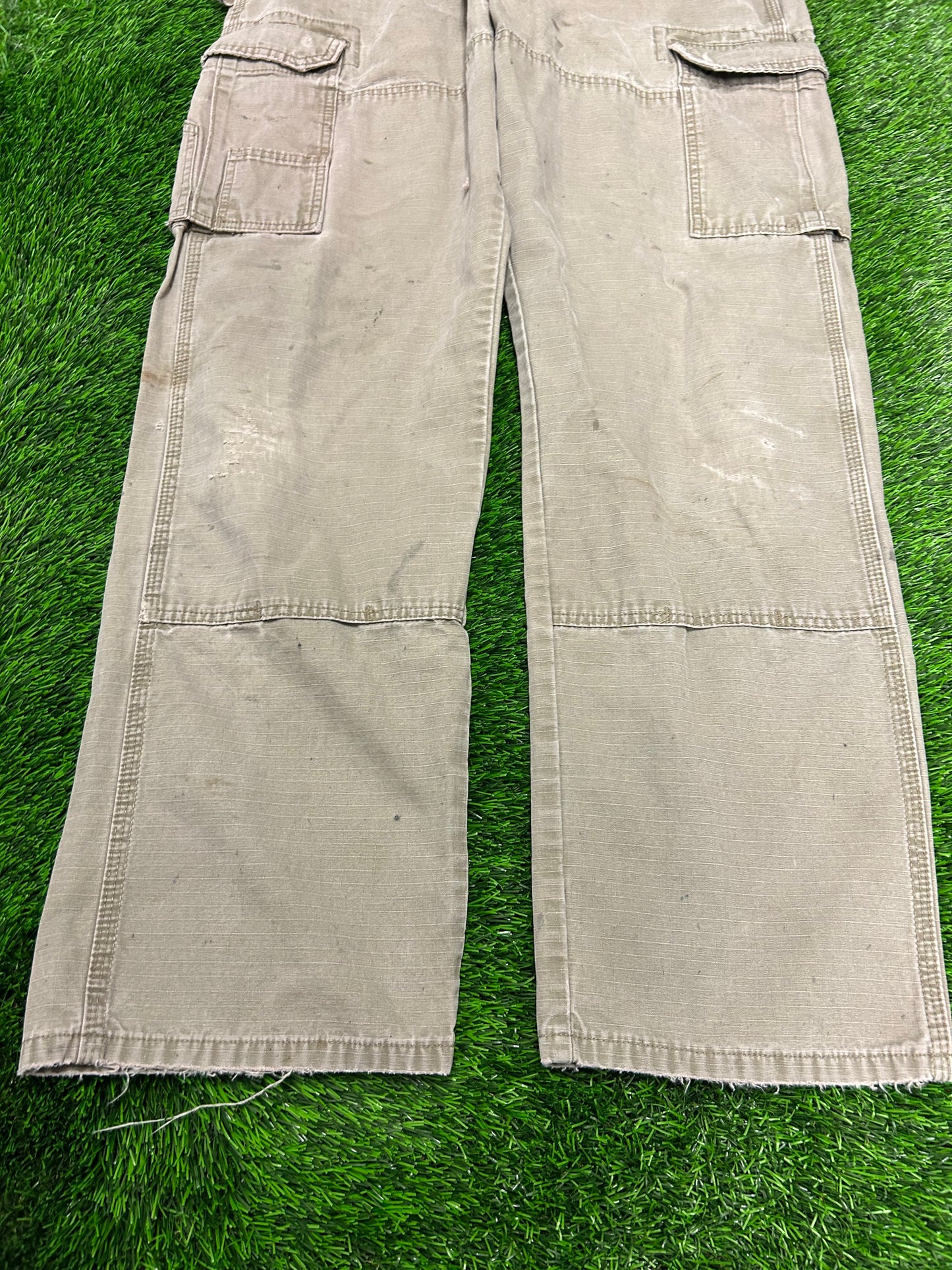 00s Wrangler Riggs Tan Workwear Pants (34 x 32)