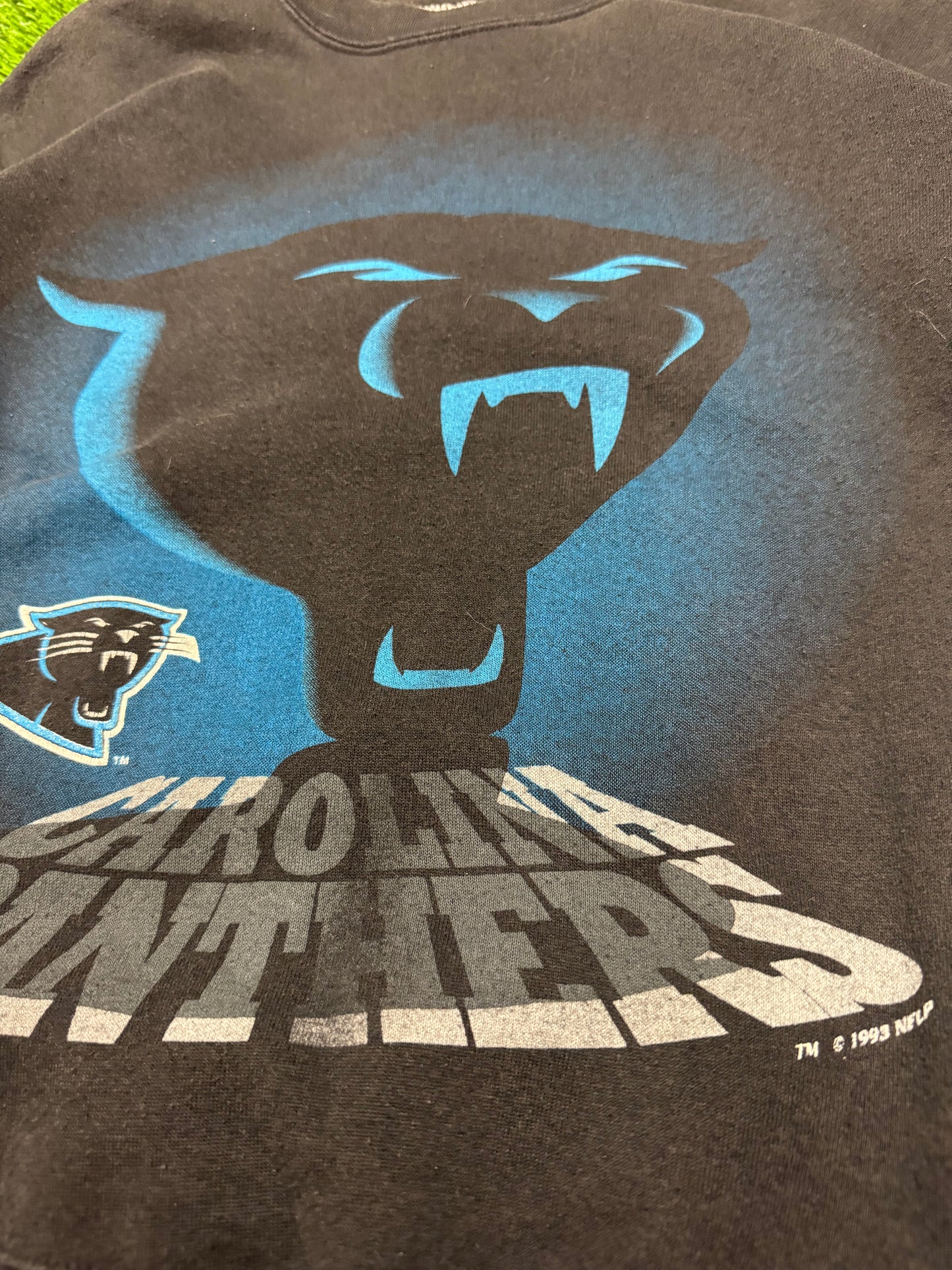 1993 Carolina Panthers Big Face Nutmeg Crewneck (M)