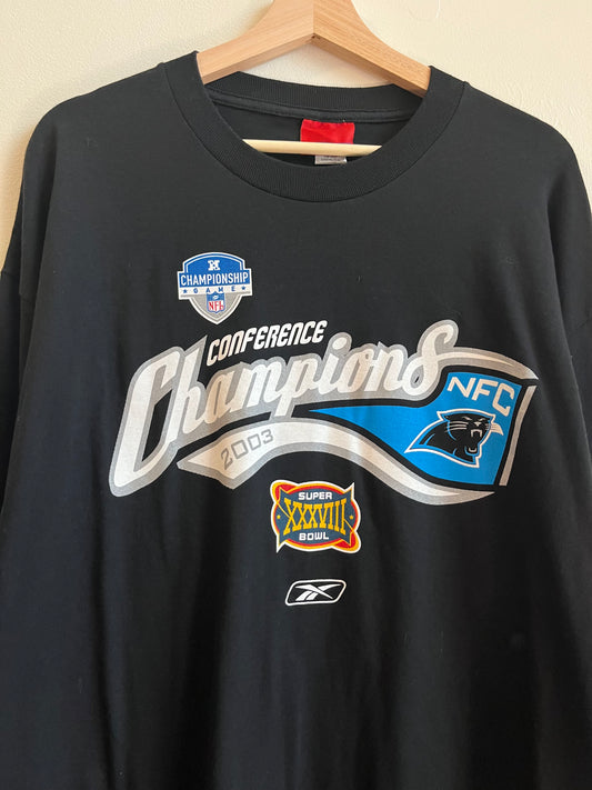 2003 Carolina Panthers NFC Champs Black Long-Sleeve Shirt (L)