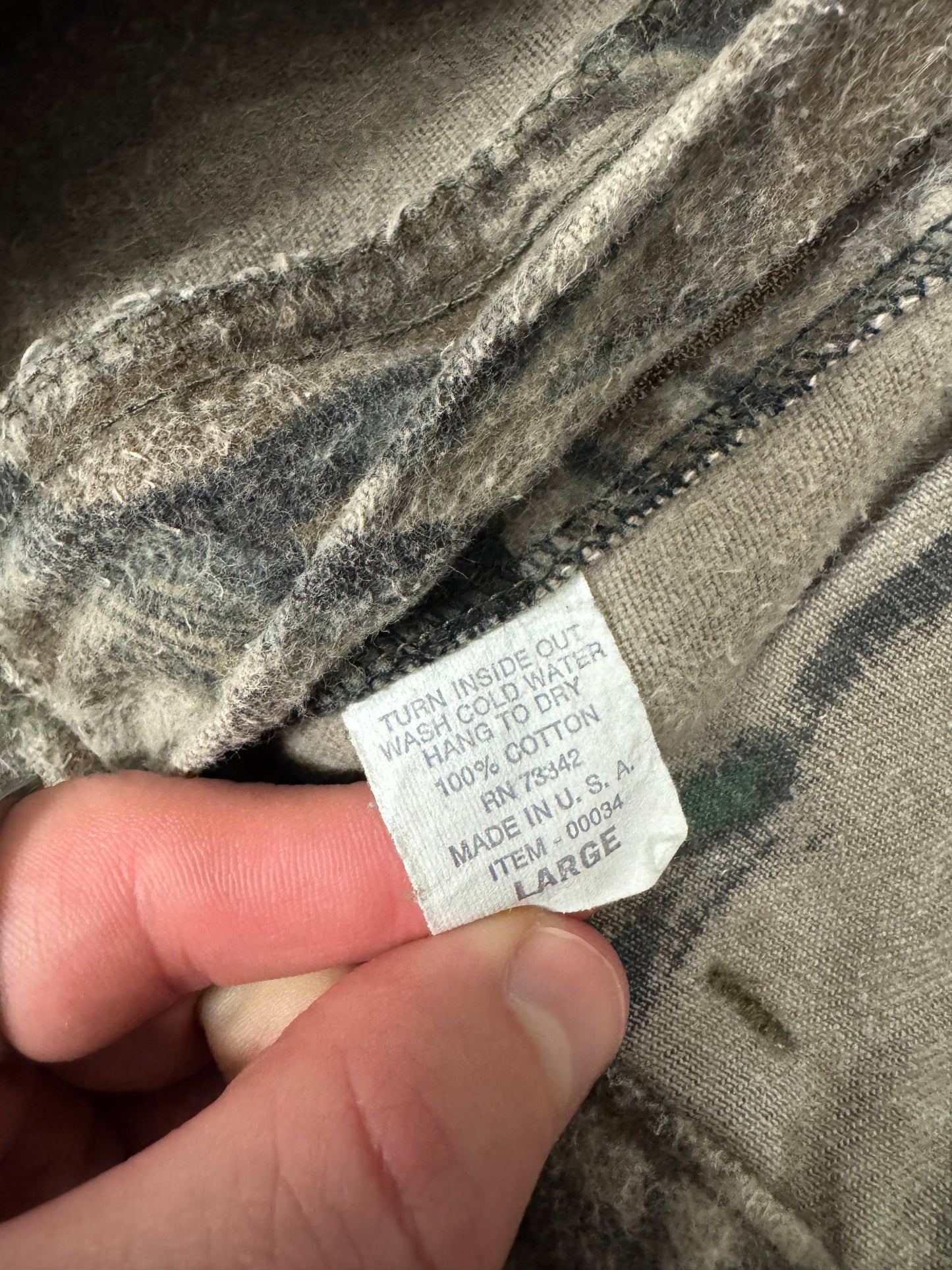 90s Mossy Oak Fleece Camo Cargo Pants (36 x 32)