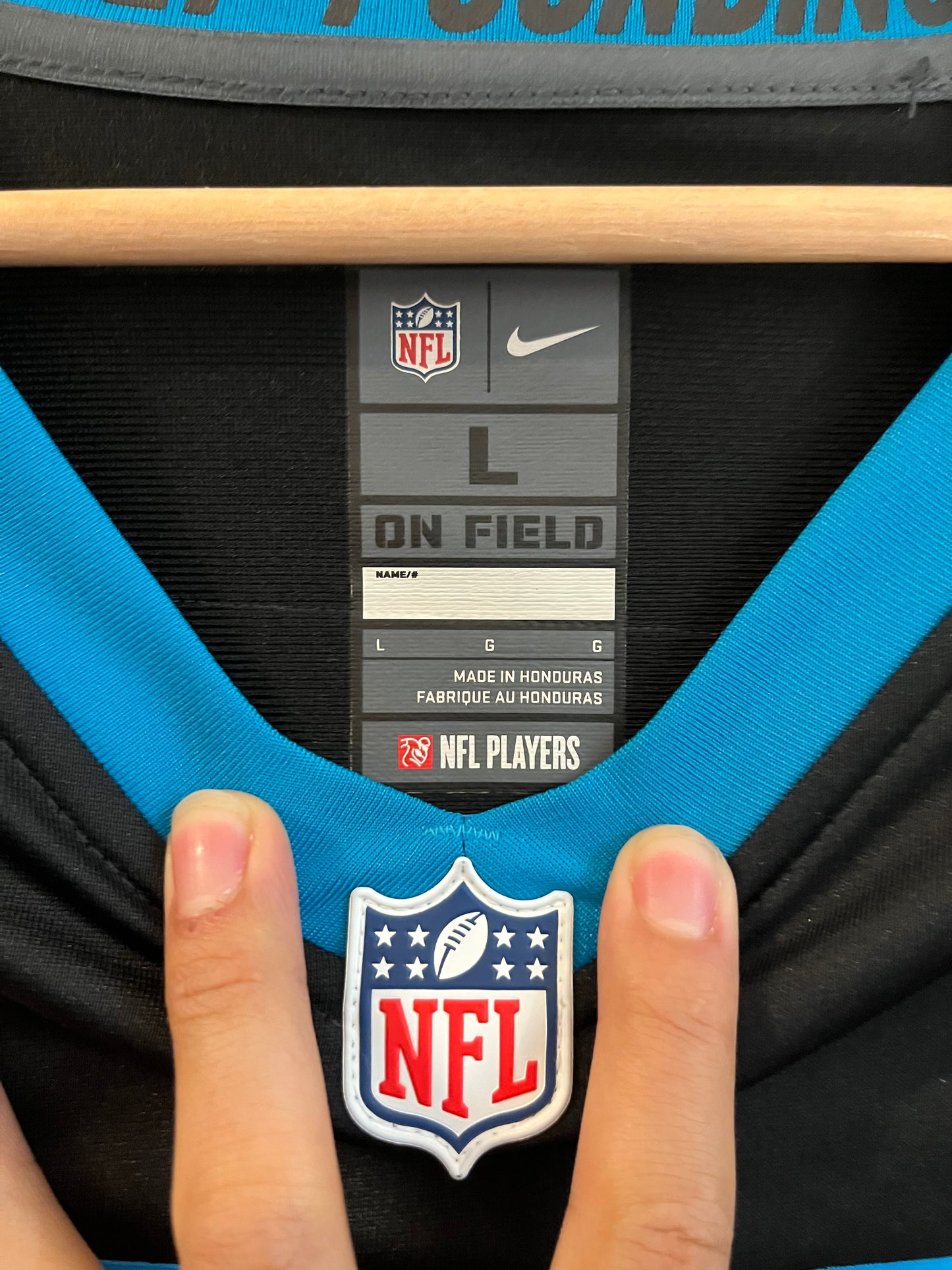2010s Carolina Panthers Shaq Thompson Home Nike Jersey (L)