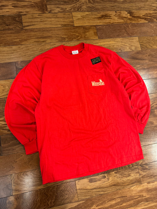 90s Winston Cigarettes Deadstock Long Sleeve Shirt (XL)