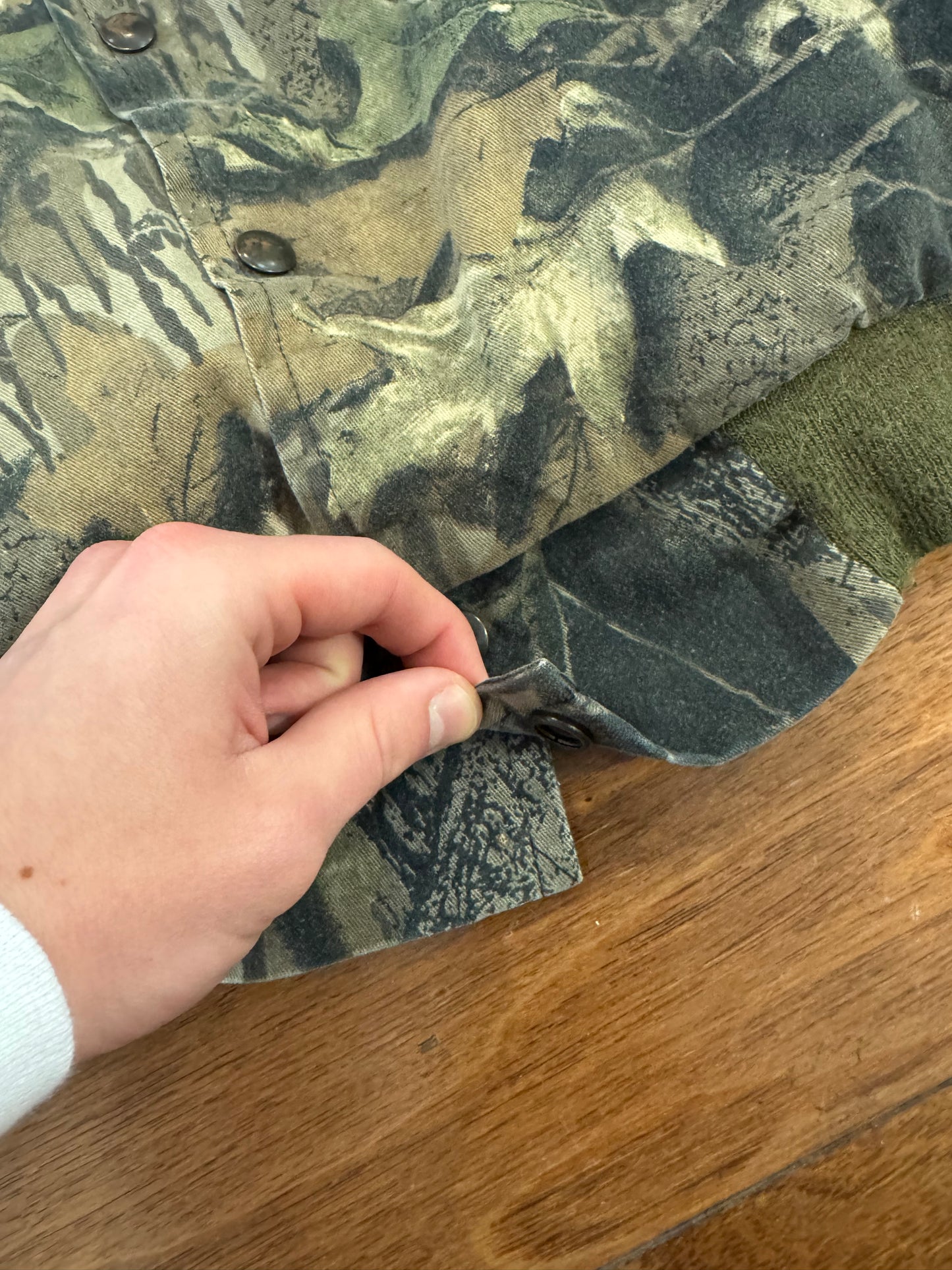 90s Jerzees Outdoors Vintage Camo Bomber Jacket (L)