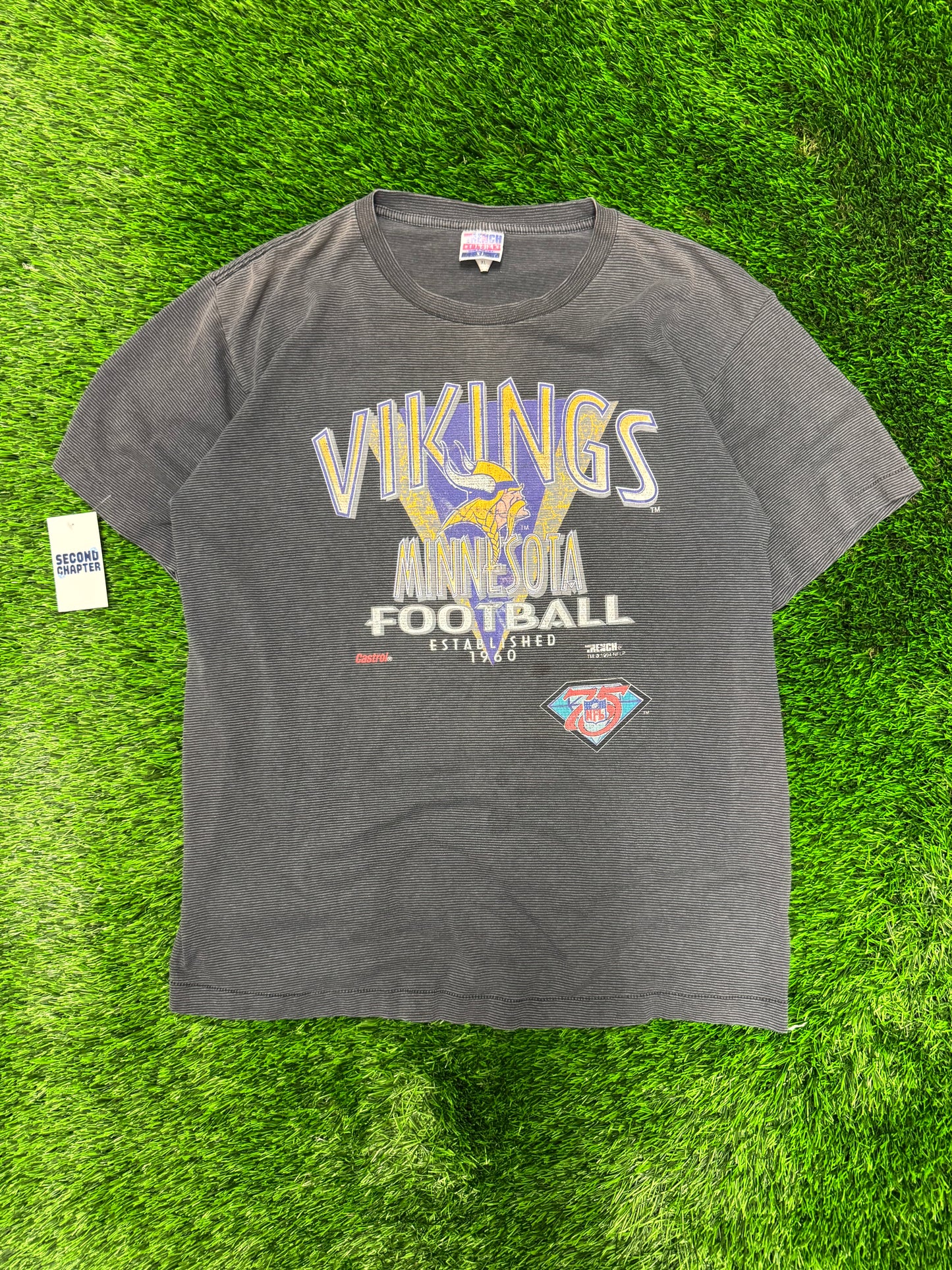 1994 Minnesota Vikings Trench Striped Tee (XL)