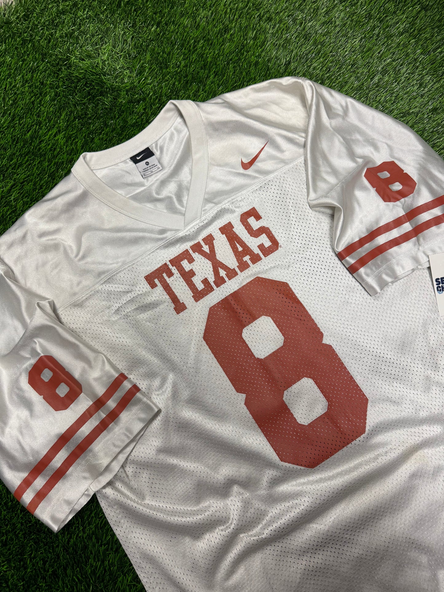 00s Nike University of Texas Longhorns #8 Football Jersey (XL)