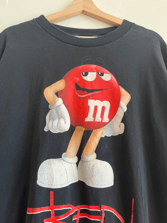 2011 M&M Red Graphic Distressed Tee (XL)