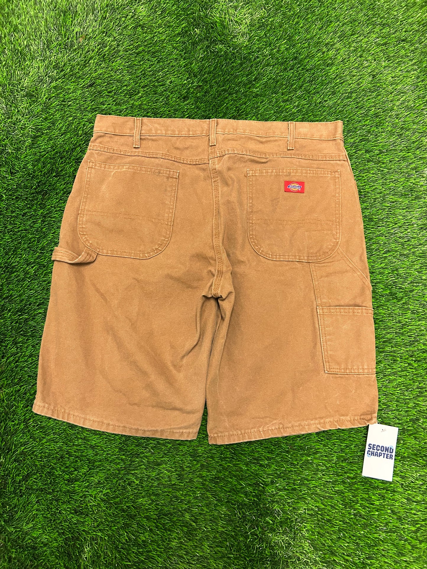 2010 Vintage Dickies Baggy Tan Carpenter Workwear Shorts (38)