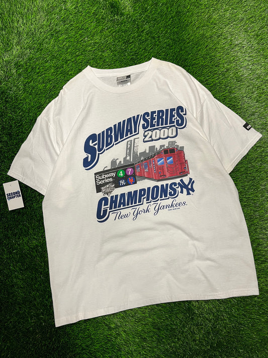 2000 New York Yankees Subway Series Vintage Puma MLB Oversized Tee (XL)