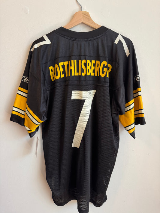 00s Pittsburgh Steelers Ben Roethlisberger #7 Reebok Jersey (M)