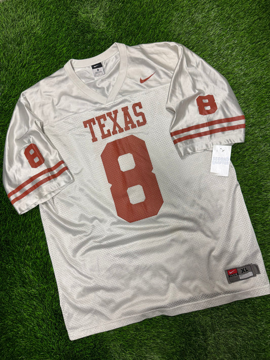 00s Nike University of Texas Longhorns #8 Football Jersey (XL)