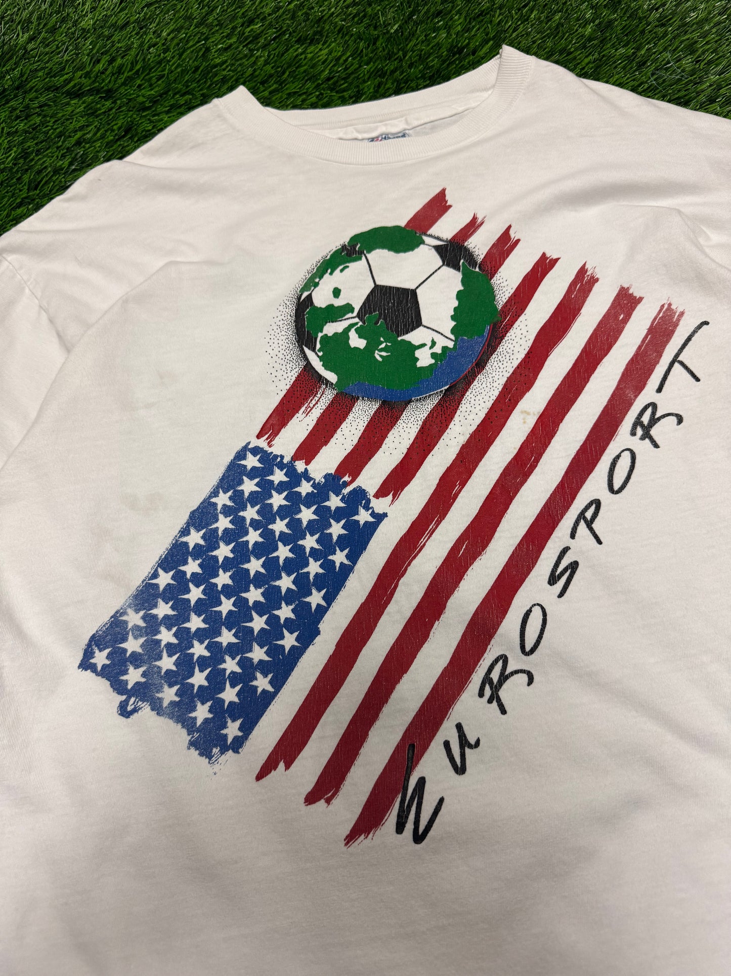 90s Eurosport Vintage Soccer World Cup Tee (XL)