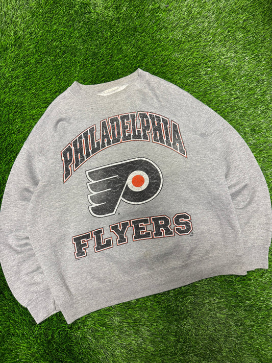 00s Philadelphia Flyers Vintage NHL Spell Out Crewneck (XL)