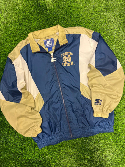 90s University of Notre Dame Starter Embroidered Windbreaker (L)
