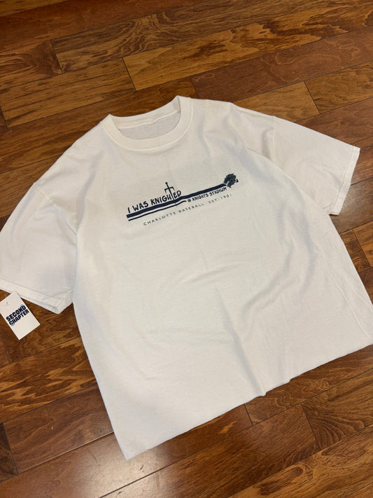 00s Charlotte Knights "I Was Knighted" Cropped Tee (XL)