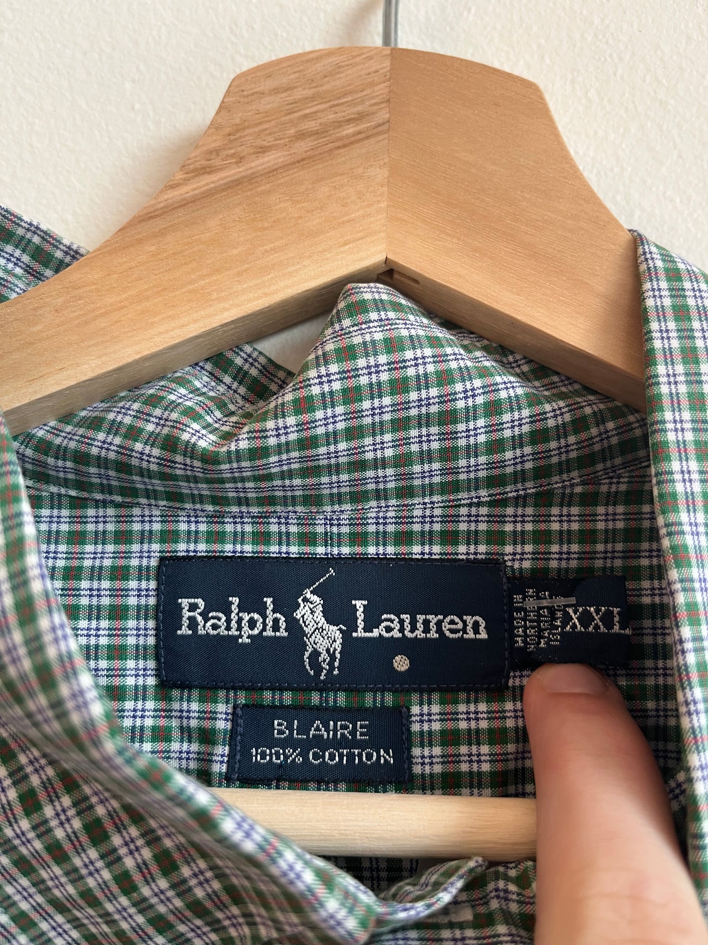 00s Polo Ralph Lauren Green Button Down Polo Shirt (XXL)