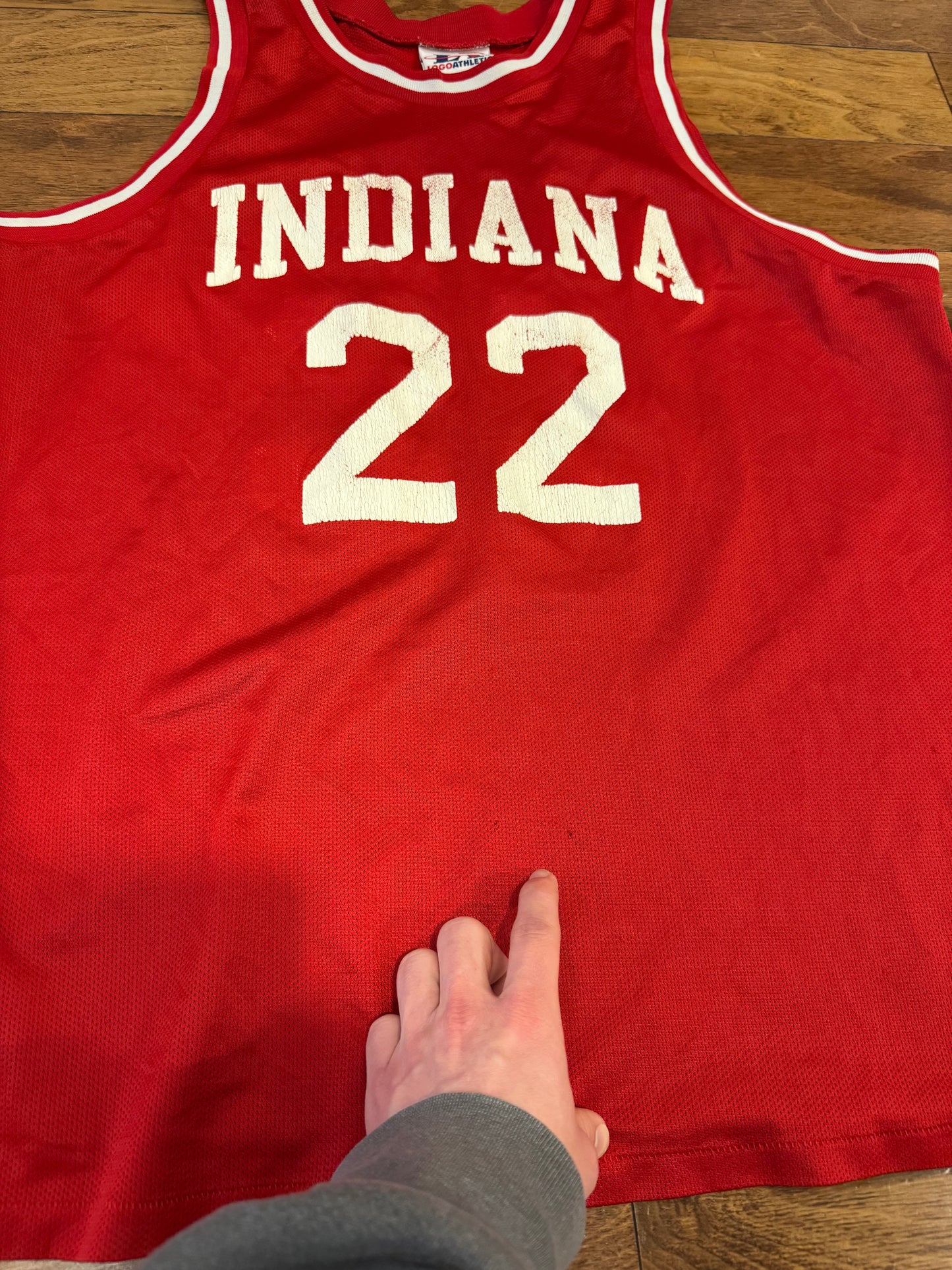 90s Indiana Basketball #22 Logo Athletic Jersey (XL)