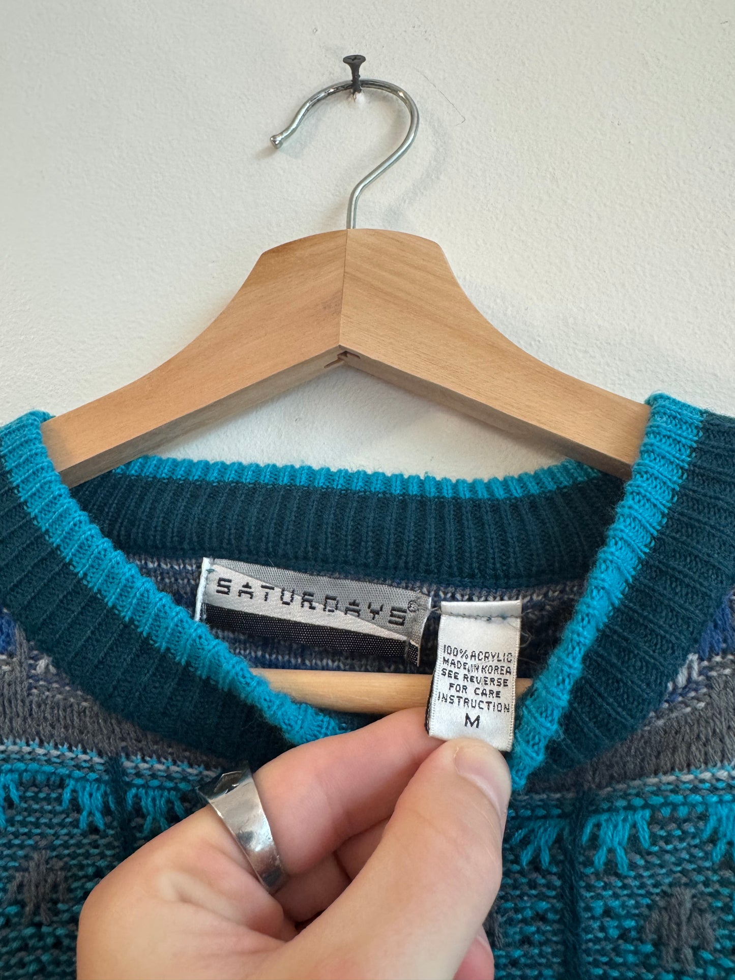 90s Saturdays Multi-Color Arctic Essential Sweater (M)