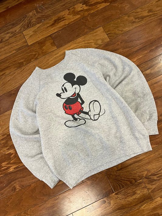 80s Mickey Mouse Disney Santee Grey Crewneck (XL)