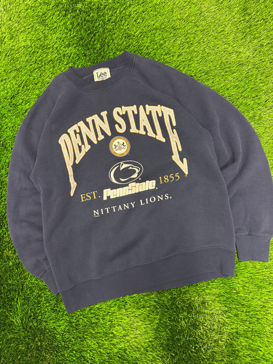 90s Penn State University Nittany Lions Lee Spell Out Vintage Crewneck (L)