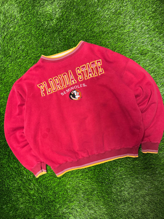 90s Florida State University (FSU) Embroidered Boxy Crewneck (L)