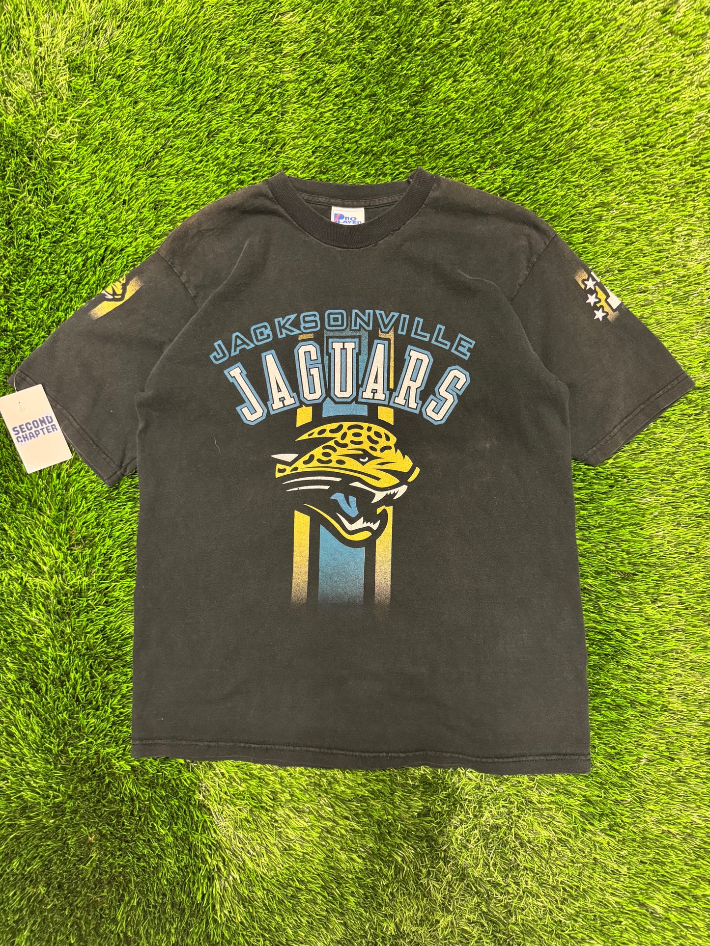 90s Jacksonville Jaguars Pro Player Double Sided Vintage Tee (M)