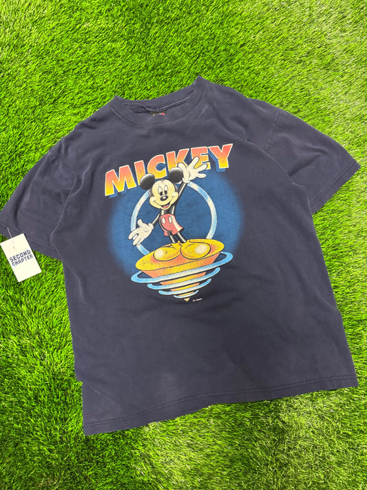 90s Mickey Mouse Vintage Faded Graphic Tee (L)