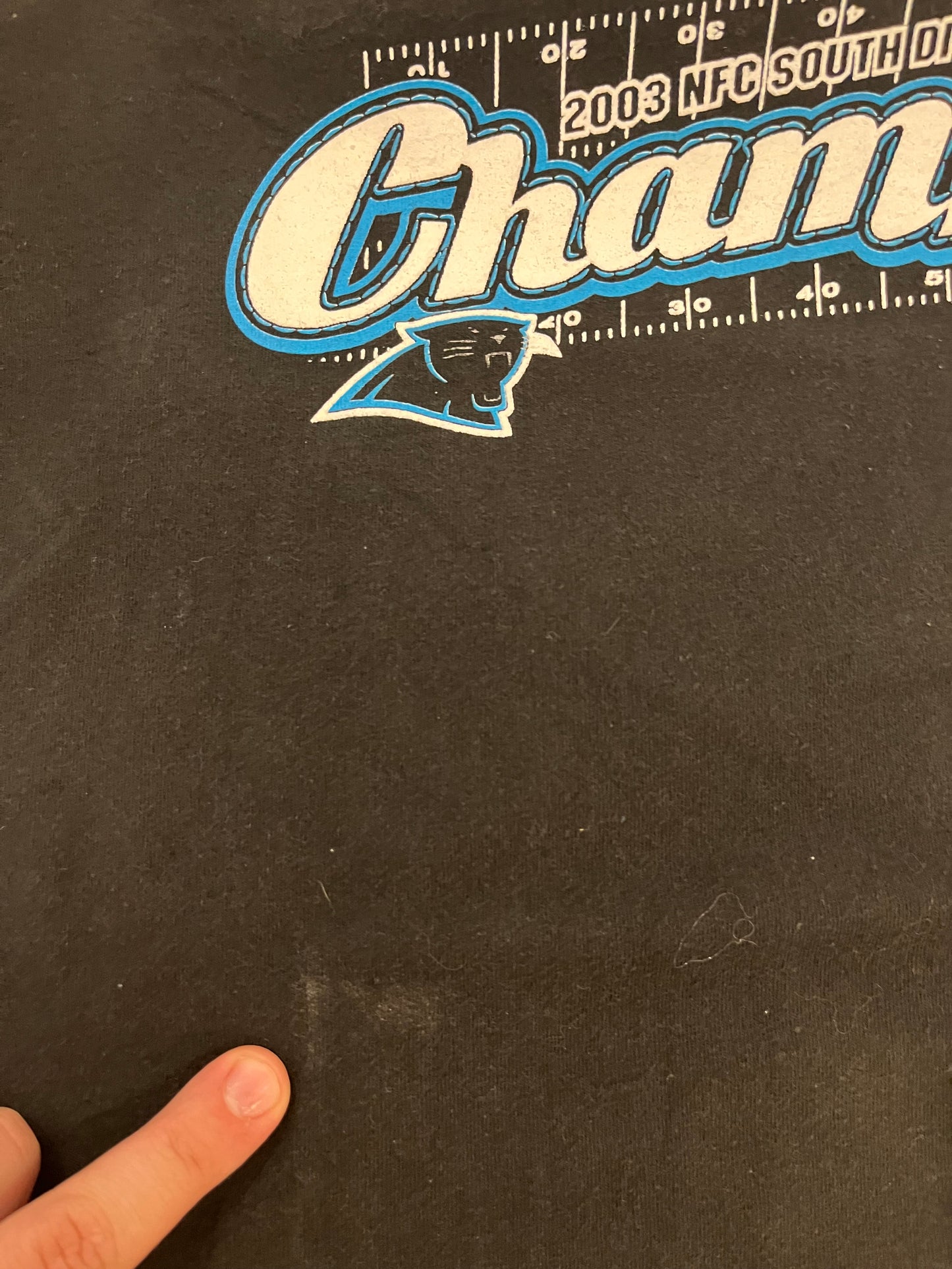 2003 Carolina Panthers NFC Champs Yard Line Tee (L)