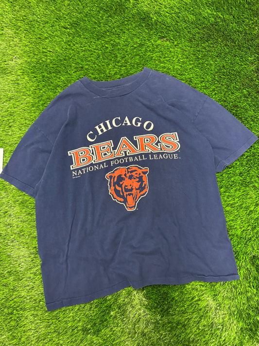 90s Chicago Bears NFL Spell Out Boxy Tee (XXL)