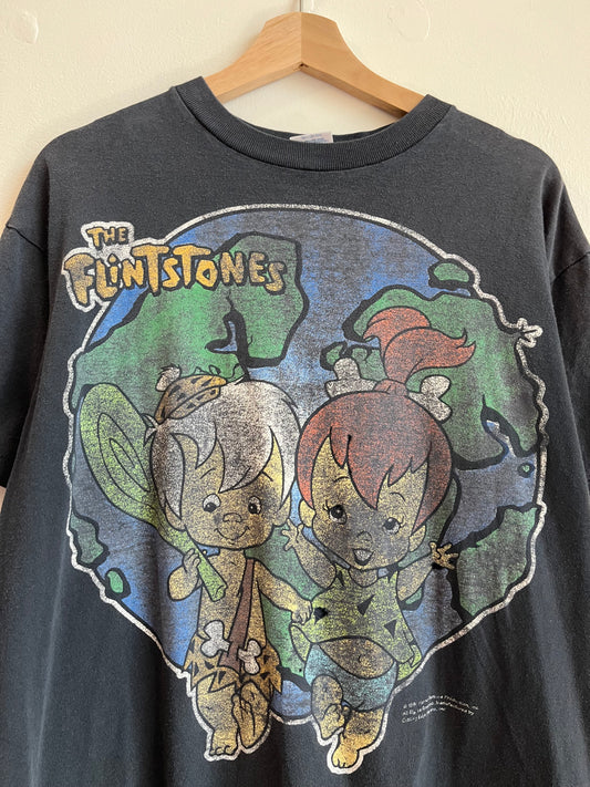 1994 The Flintstones Pebbles and Bam-Bam Distressed Faded Tee (L)