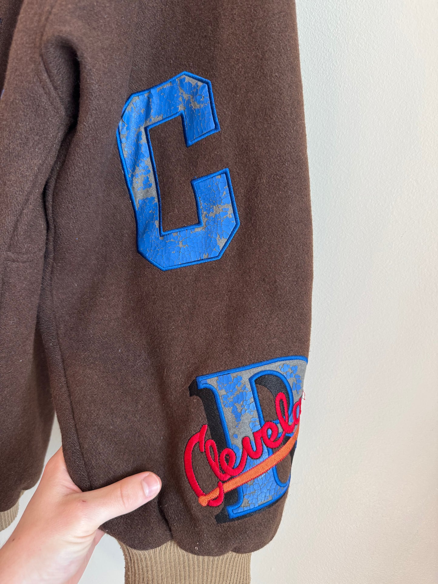 00s Negro League Baseball Mocha Patchwork Jacket (XL)