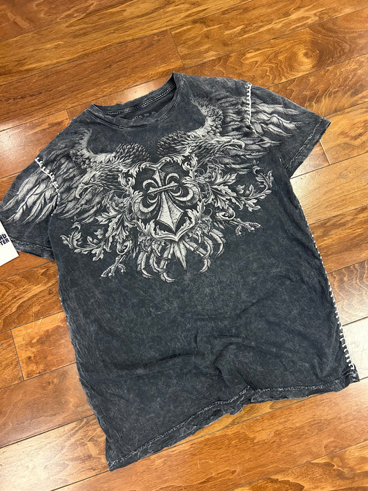 00s Affliction Faded Black Y2K Tee (L)