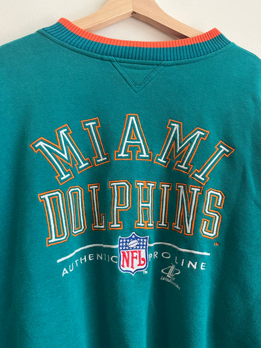 90s Miami Dolphins Logo Athletic Embroidered Crewneck (XL)