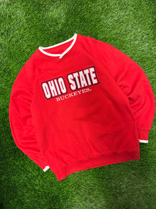00s Ohio State University (OSU) Buckeyes Cadre Embroidered Crewneck (L)