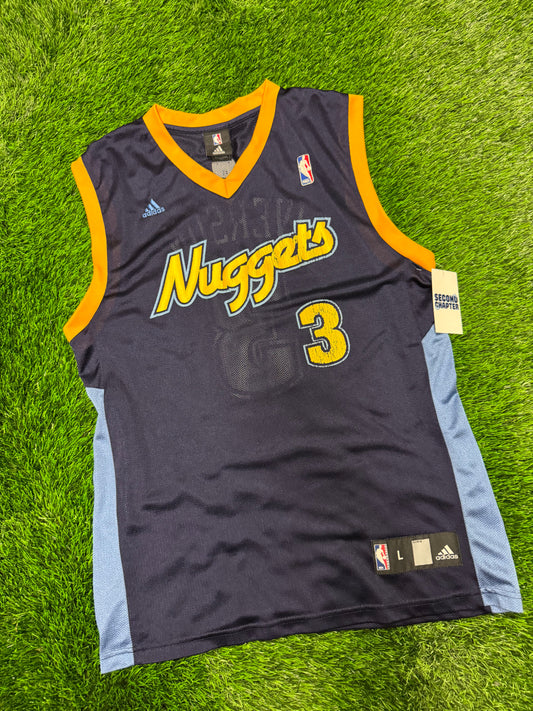 00s Denver Nuggets Allen Iverson Vintage Adidas NBA Jersey (L)
