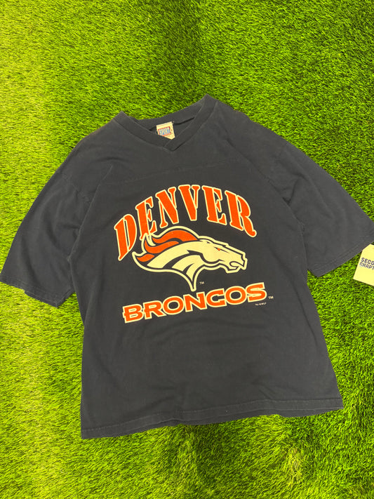 1998 Denver Broncos John Elway V Neck Shirt (XL)