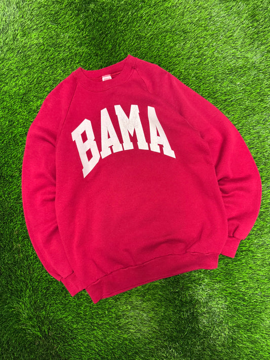 80s University of Alabama "BAMA" Spell Out Vintage Crewneck (L)
