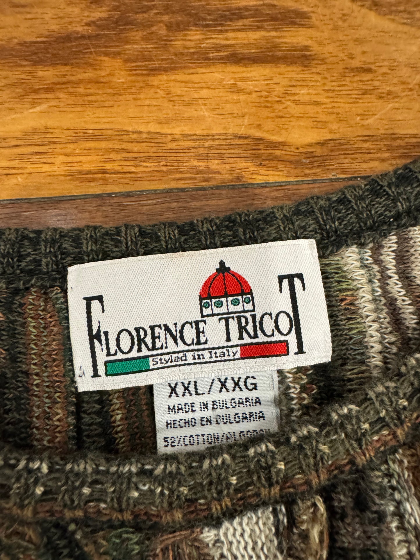 90s Florence Tricot 3D Knit Sweater (XXL)