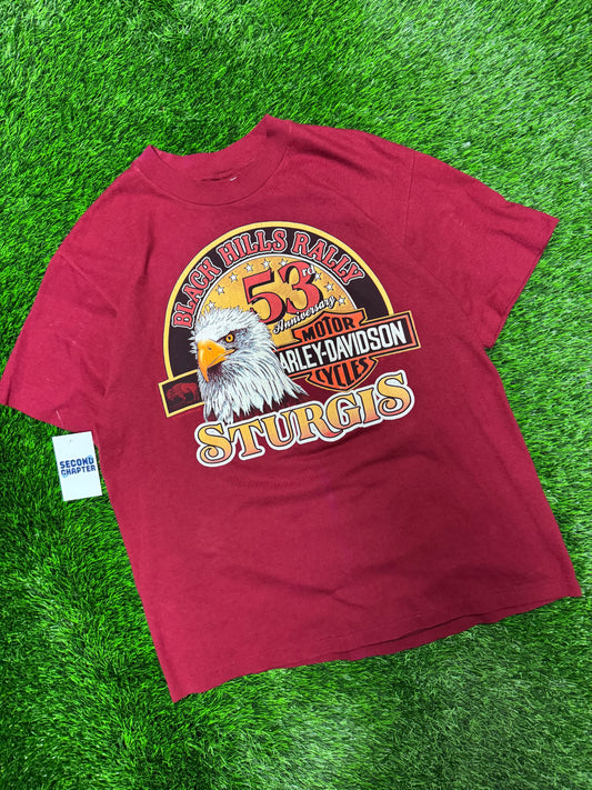 90s Harley Davidson Black Hills Rally Vintage Tee (L)