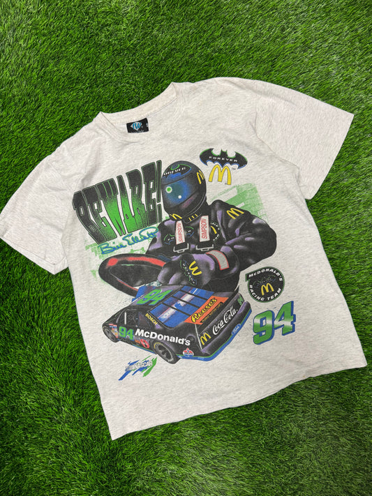 1995 Bill Elliot Vintage Nascar Batman Forever McDonalds DC Racing Tee (L)