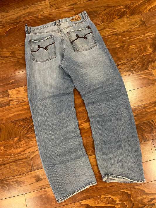 00s LRG Baggy Light Blue Jeans (36 x 34)