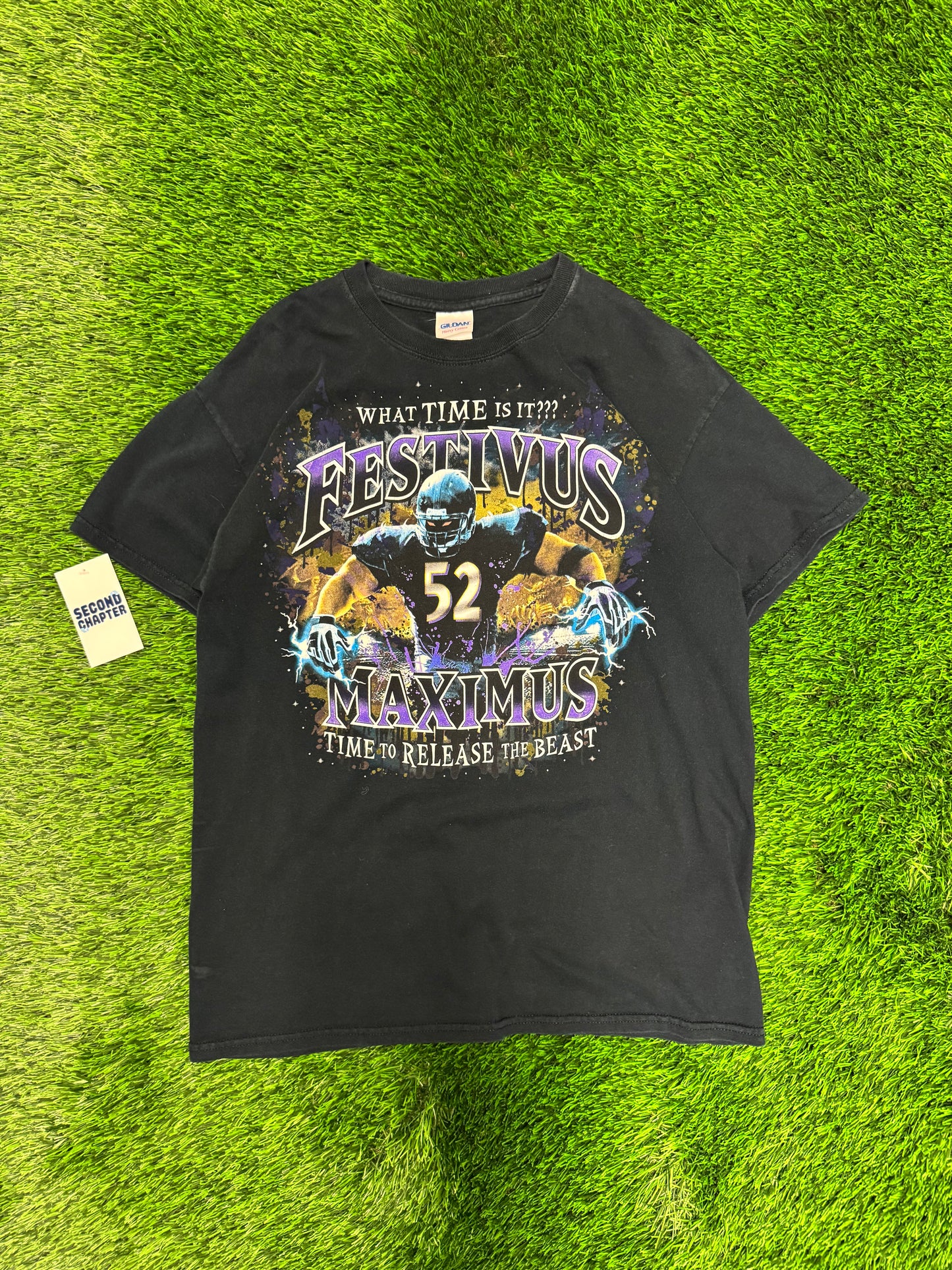 00s Baltimore Ravens Ray Lewis Festivus Tee (M)