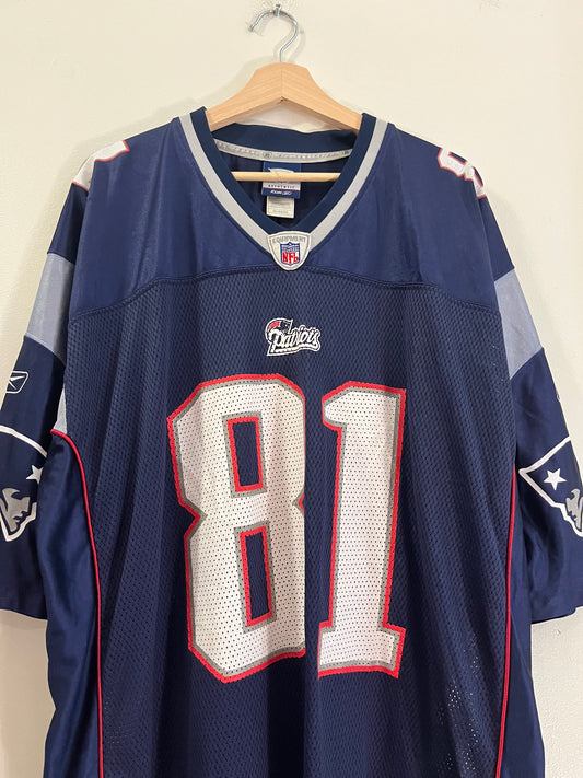 00s New England Patriots Randy Moss Reebok NFL Jersey (XXL)