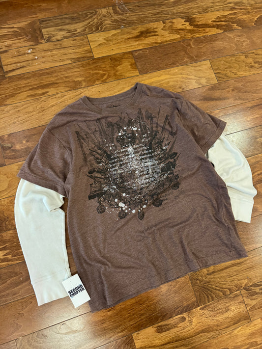 00s No Boundaries Brown Long Sleeve Thermal (XL)