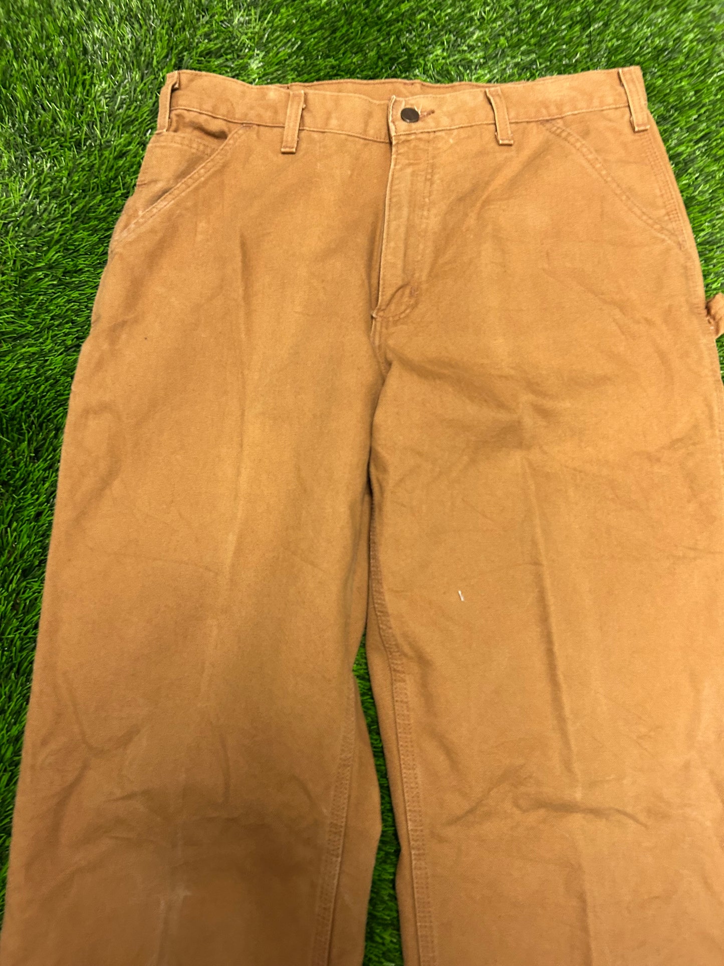 2011 Carhartt Dark Tan Carpenter Pants (35 x 32)