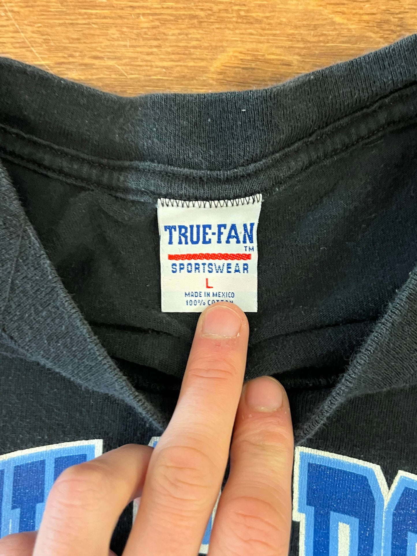 90s UNC Tar Heels Tru-Fan Black Tee (L)