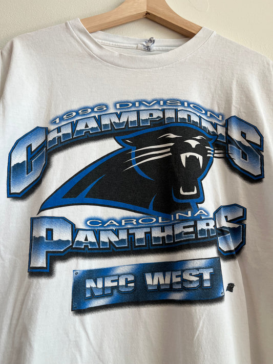 1996 Carolina Panthers Division Champions White Tee (XL)