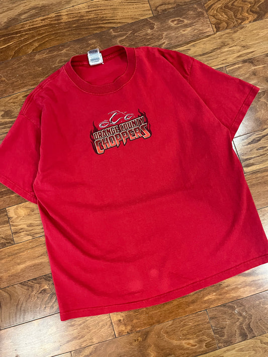 00s Orange County Choppers Red Tee (XL)