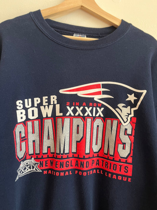 00s New England Patriots Super Bowl XXXIX NFL Crewneck (L)