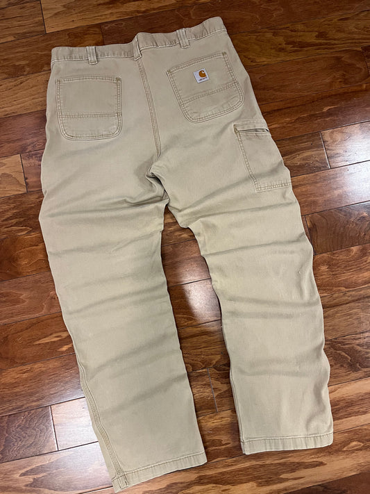 Carhartt Khaki Relaxed Fit Workwear Pants (38 x 34)